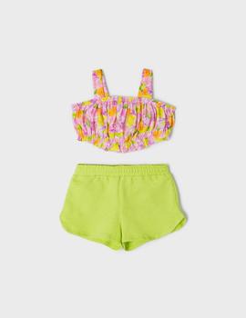 Conj. Mayoral Short Top Nudo Citron Para Niña