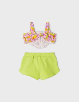 Conj. Mayoral Short Top Nudo Citron Para Niña