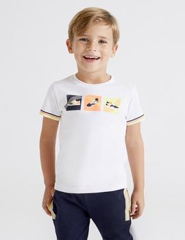 Camiseta Mayoral  M/c 'scl' Blanco Para Niño
