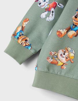 Sudadera Name it Patrulla Canina Verde Para Niño
