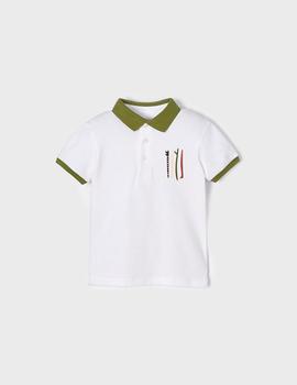 Polo Mayoral  M/c Serigrafia Blanco Para Niño