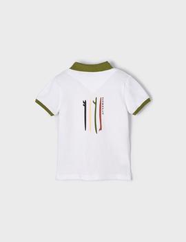 Polo Mayoral  M/c Serigrafia Blanco Para Niño