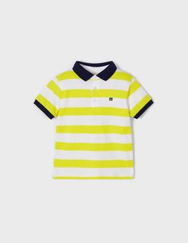 Polo Mayoral  M/c Rayas Limón Para Niño