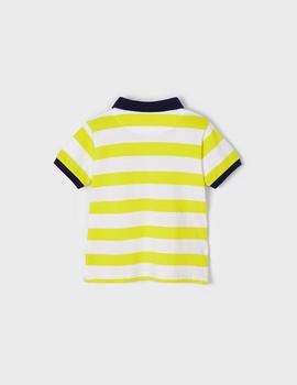 Polo Mayoral  M/c Rayas Limón Para Niño