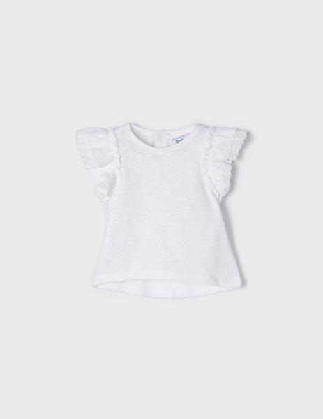 Camiseta Mayoral B sica Blanca Para Beb Ni a