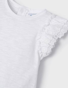 Camiseta Mayoral Básica Blanca Para Bebé Niña