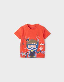 Camiseta Mayoral Buceo Roja Para Bebé Niño
