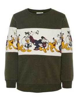 Sudadera Name It Mickey Olaf Niño Verde