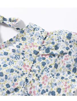 Blusa Newness Estampada Azul Para Niña