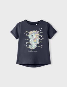 Camiseta Name it Vix Caballo Mar Marino Para Niña