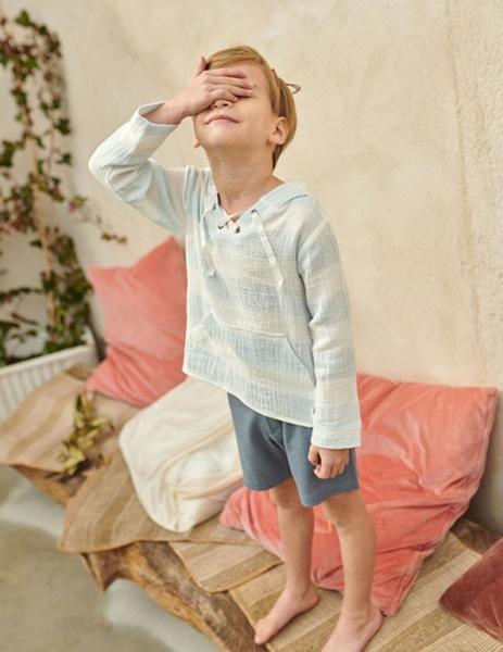 Sudadera Dadati Bambula de Rayas Blancas y AzuL Unisex