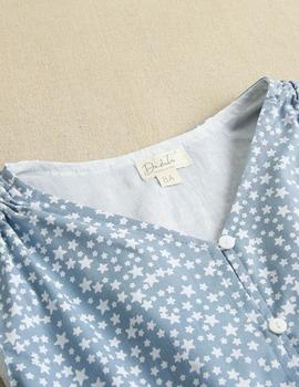 Blusa Dadati Estrellas Blanca Para Niña