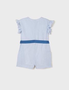 Mono Mayoral Rayas Azul Para Niña