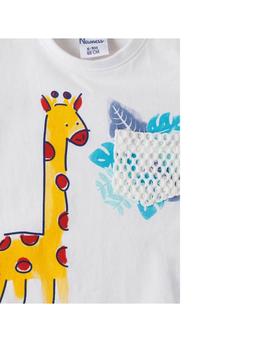 Camiseta Newness Girafa Blanca Para Bebé
