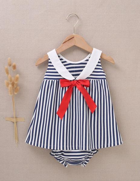 Vestido Dadati Rayas Para Bebé Niña