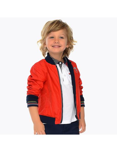 Objetivo Buque de guerra Cumplimiento a Cortavientos Mayoral Reversible Rojo Para Niño