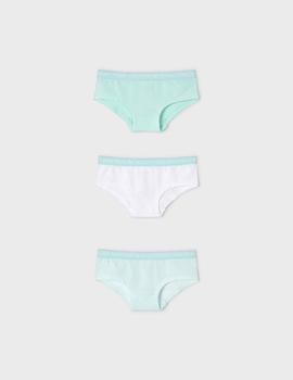 Set Mayoral 3 Braguitas Culotte Wasabi Para Niña