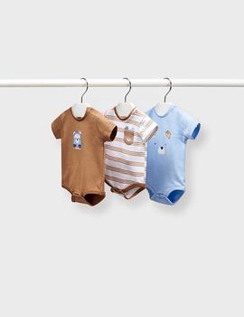 Set  Mayoral 3 Bodys Camiseta Toffe Para Bebé