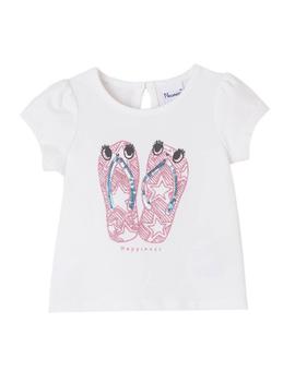 Camiseta Newness Changlas Blanca Para Niña