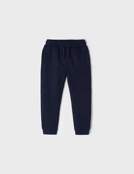 Pantalón Mayoral Felpa Basico Puños Marino Para Niño
