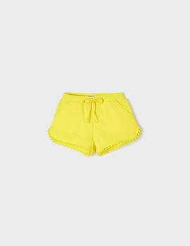 Short Mayoral Felpa Basico Limon Para Niña