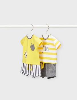 Conjunto Mayoral Rayas Amarillo Para Bebé Niño