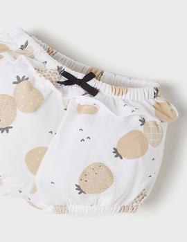 Conjunto Rayas Piña Blanco Para Bebé