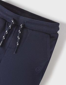 Pantalón Mayoral Felpa Basico Puños Marino Para Bebé