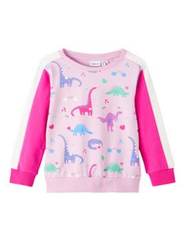 Sudadera Name it Dinos Rosa Para Niña