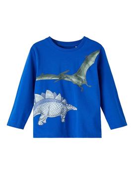 Camiseta Name it Dinos Azulón Para Niño