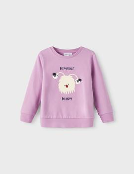 Sudadera Name it Happy Lila Para Niña