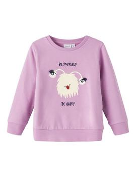 Sudadera Name it Happy Lila Para Niña