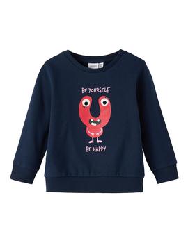 Sudadera Name ii Hapyy Marino Para Niña