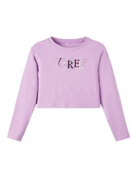 Camiseta Nameit  NADORA  Corta Lila Para Niña