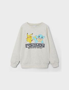 Sudadera Name it Pokemon Gris Unisex