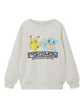 Sudadera Name it Pokemon Gris Unisex