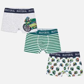 Set Mayoral  3 Boxers Estampados Para Niño