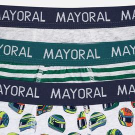 Set Mayoral  3 Boxers Estampados Para Niño