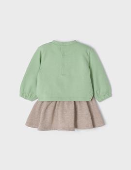 Conjunto Mayoral Sudadera Falda Verde Para Niña