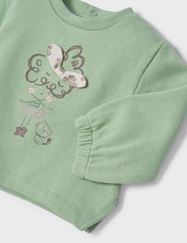 Conjunto Mayoral Sudadera Falda Verde Para Niña