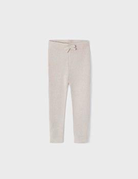 Leggings Mayoral Malla Tricot Beige Para Niña