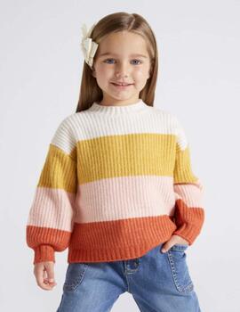 Jersey Mayoral  Rayas Naranja Para Niña