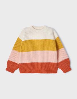 Jersey Mayoral  Rayas Naranja Para Niña