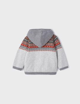 Canguro Mayoral Tricot Forrado Gris Para Niño