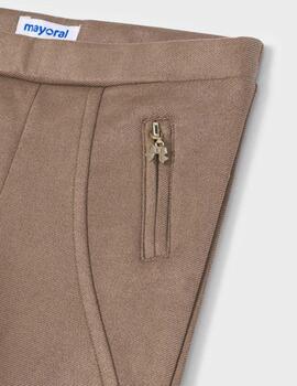 Pantalon Mayoral  Largo Cremalleras Beige Para Niño