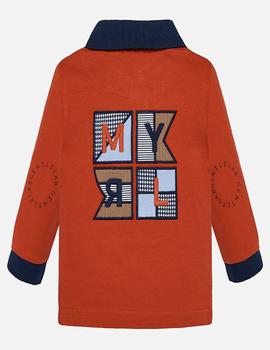 Polo Mayoral M/l Detalles Naranja Para Bebe Niño