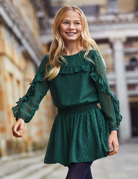 Vestido Pumeti Verde Para Niña