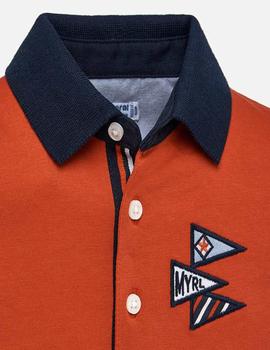 Polo Mayoral M/l Detalles Naranja Para Bebe Niño