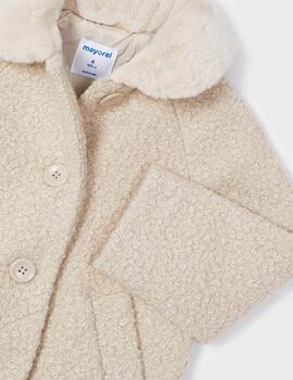 Abrigo Mayoral Rizo Beige Para Niña