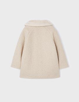 Abrigo Mayoral Rizo Beige Para Niña